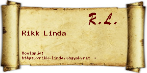 Rikk Linda névjegykártya